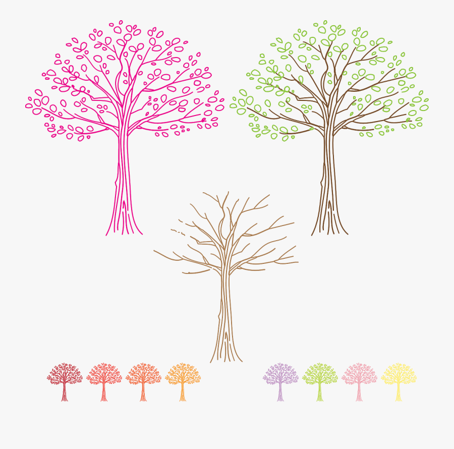 Drawn Tree, Transparent Clipart