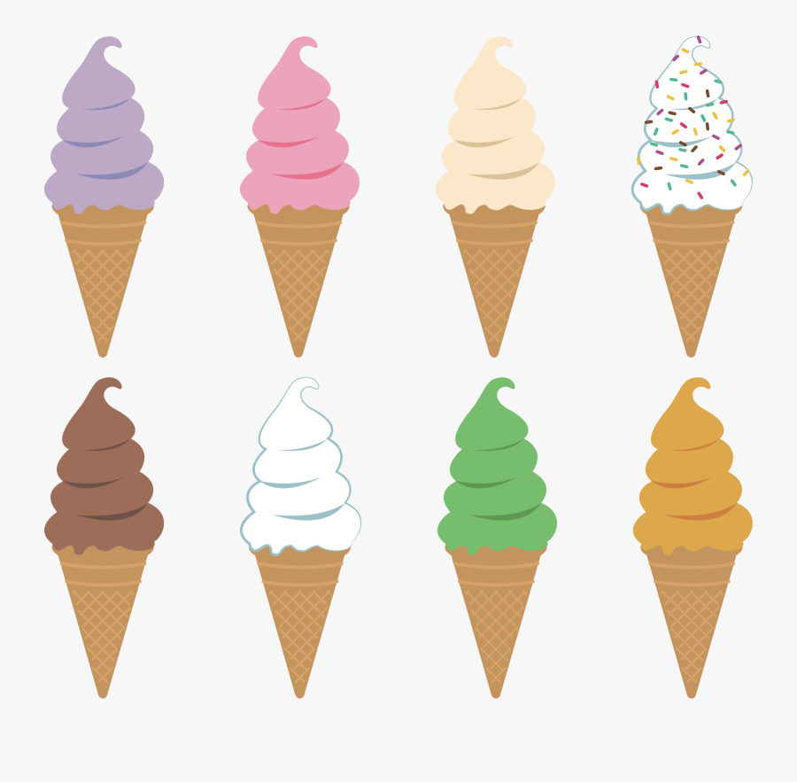 Dairy Product,ice Cream Cone,food - Ice Cream Cones Cartoon, Transparent Clipart