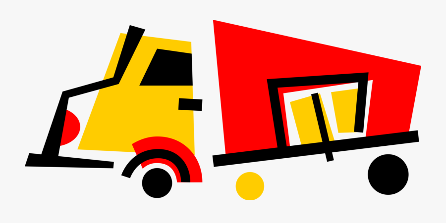 Vector Illustration Of Garbage Truck Vehicle Collects, Transparent Clipart