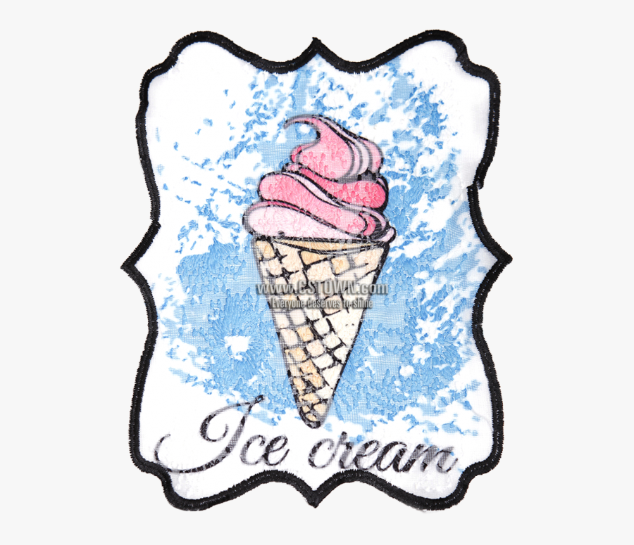 Ice Cream In Summer Large Patch For Shirts - Ice Cream Cone, Transparent Clipart