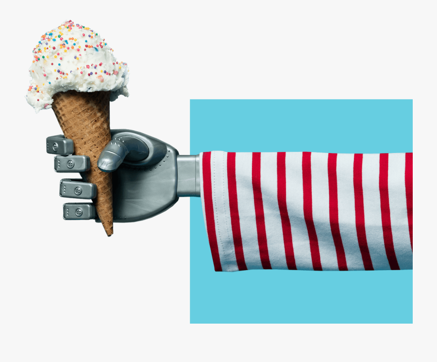 Clip Art Hand Holding Ice Cream Cone - Ice Cream Cone, Transparent Clipart