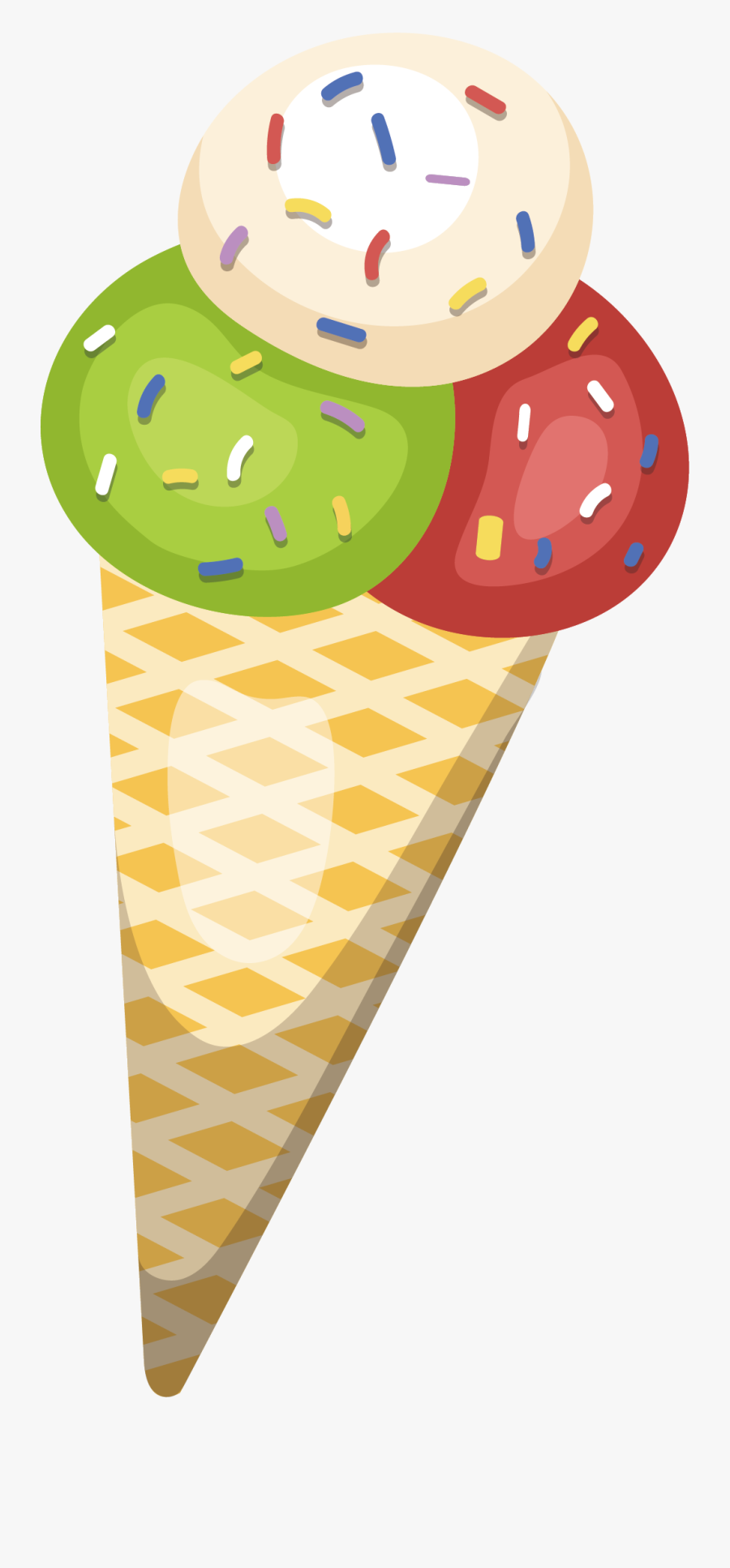 Ice Cream Cone Illustration - Illustration, Transparent Clipart