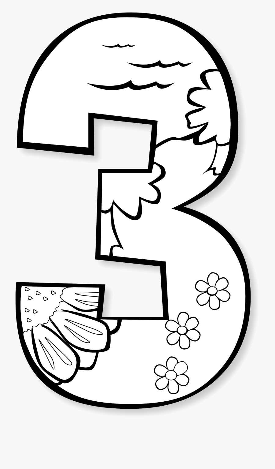 Number 1 Black And White Numbers Clipart Kid Image - Number Clip Art Black And White, Transparent Clipart