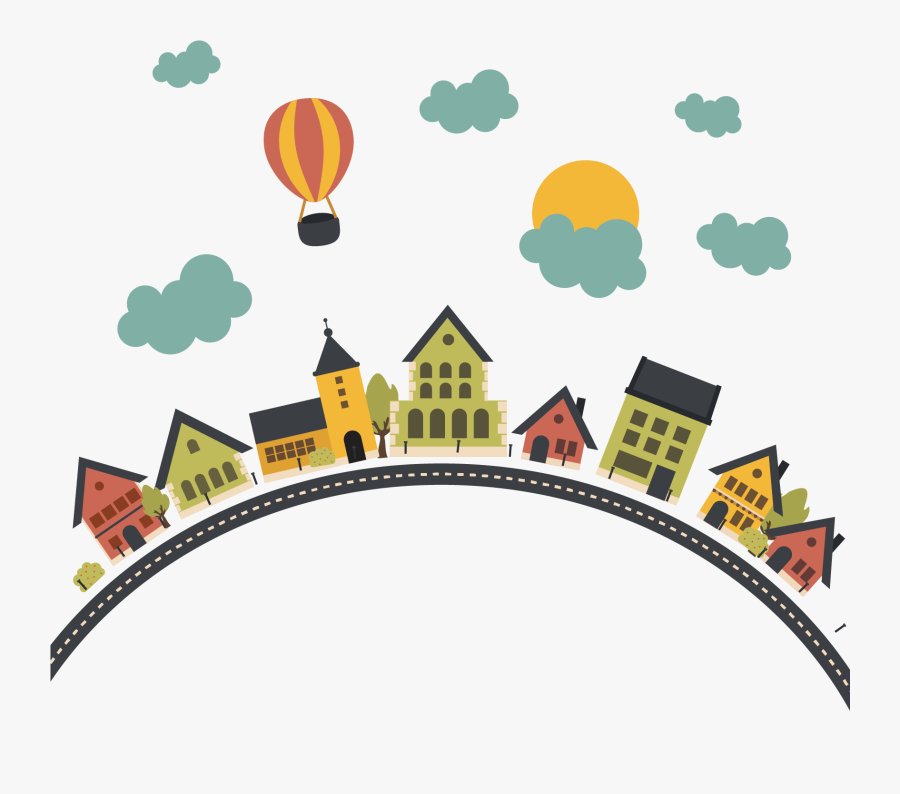 Transparent Pros And Cons Clipart - Hot Air Balloon With Clouds Png, Transparent Clipart