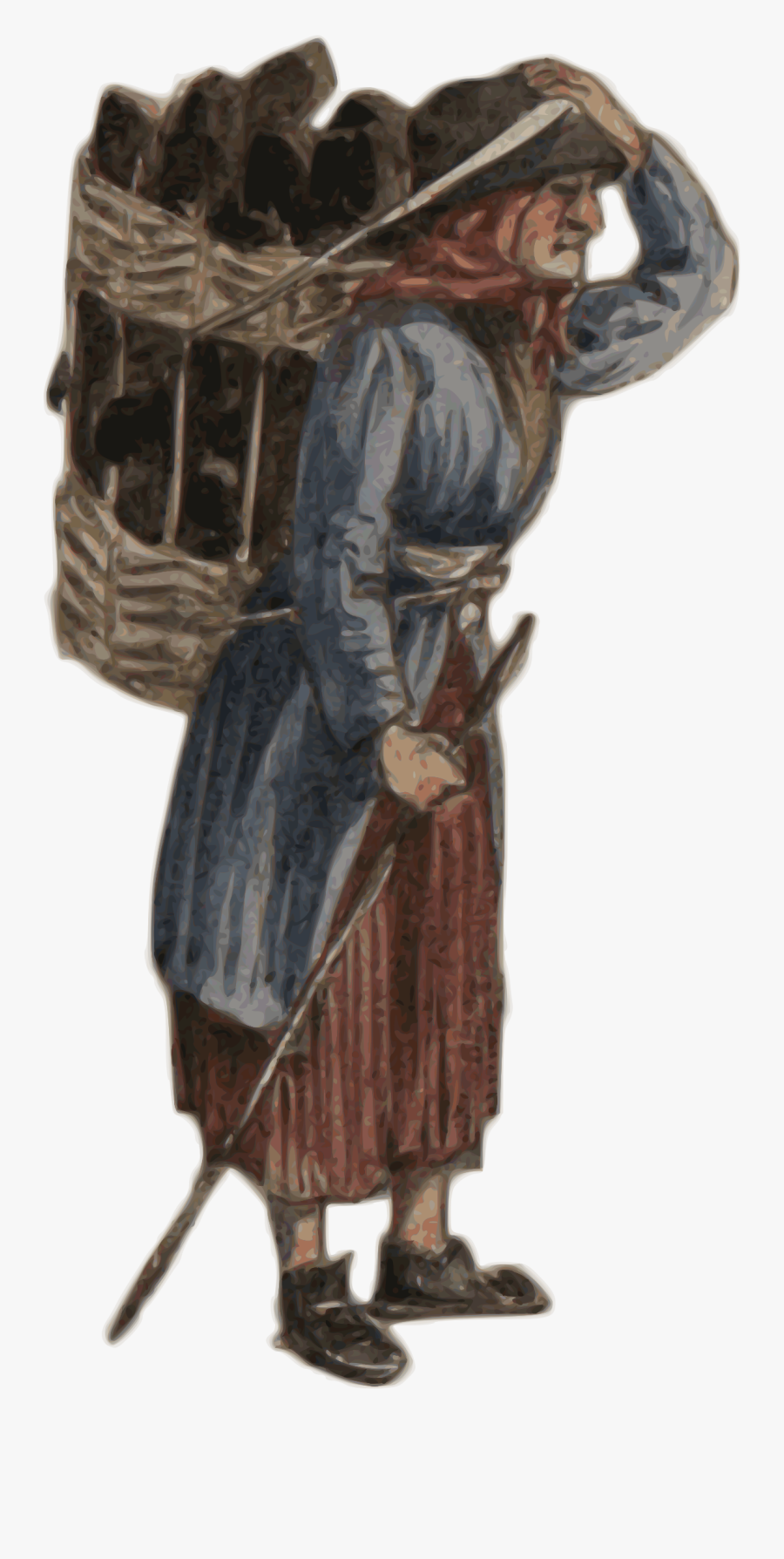 Dynes O Gymru Yn Cario Glo, Transparent Clipart