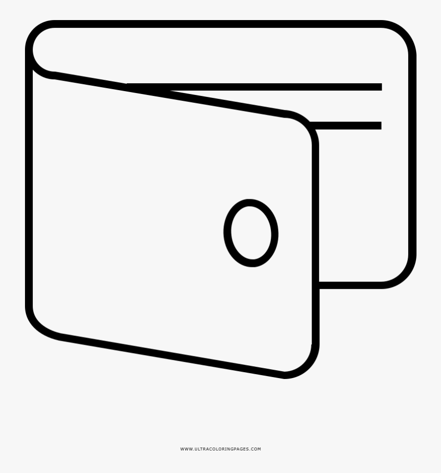 Transparent Wallet Clipart - Line Art, Transparent Clipart
