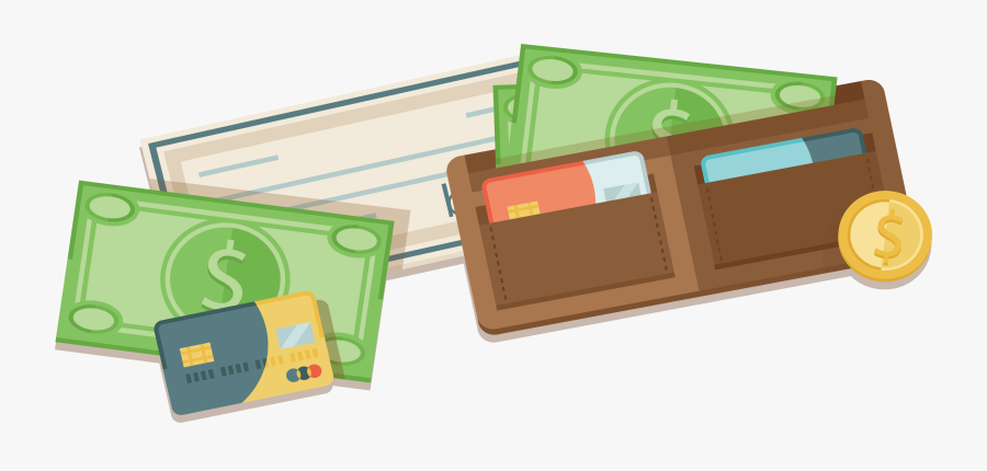 Handbag Wallet Scattered Wallets Free Clipart Hq Clipart - Wallet, Transparent Clipart