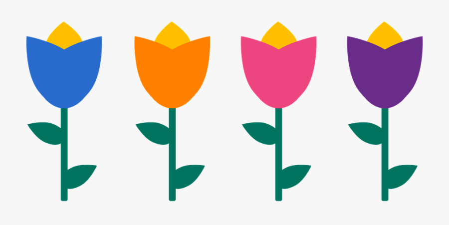 Tulips, Flowers, Flower, Garden, Plants, Spring, Petals - Flor Jardim Png, Transparent Clipart