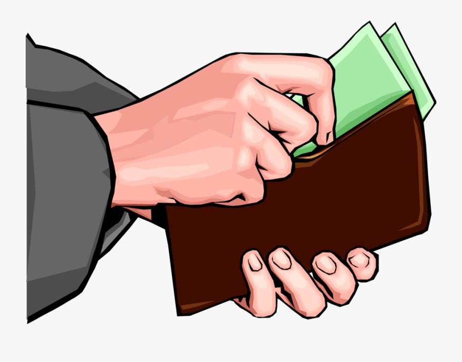 Hands Retrieve Dollars From - Money In A Wallet, Transparent Clipart