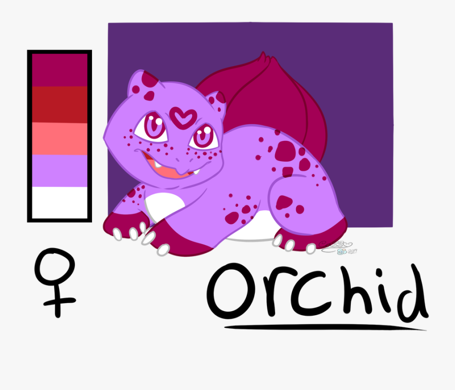Orchid The Bulbasaur - Cartoon, Transparent Clipart
