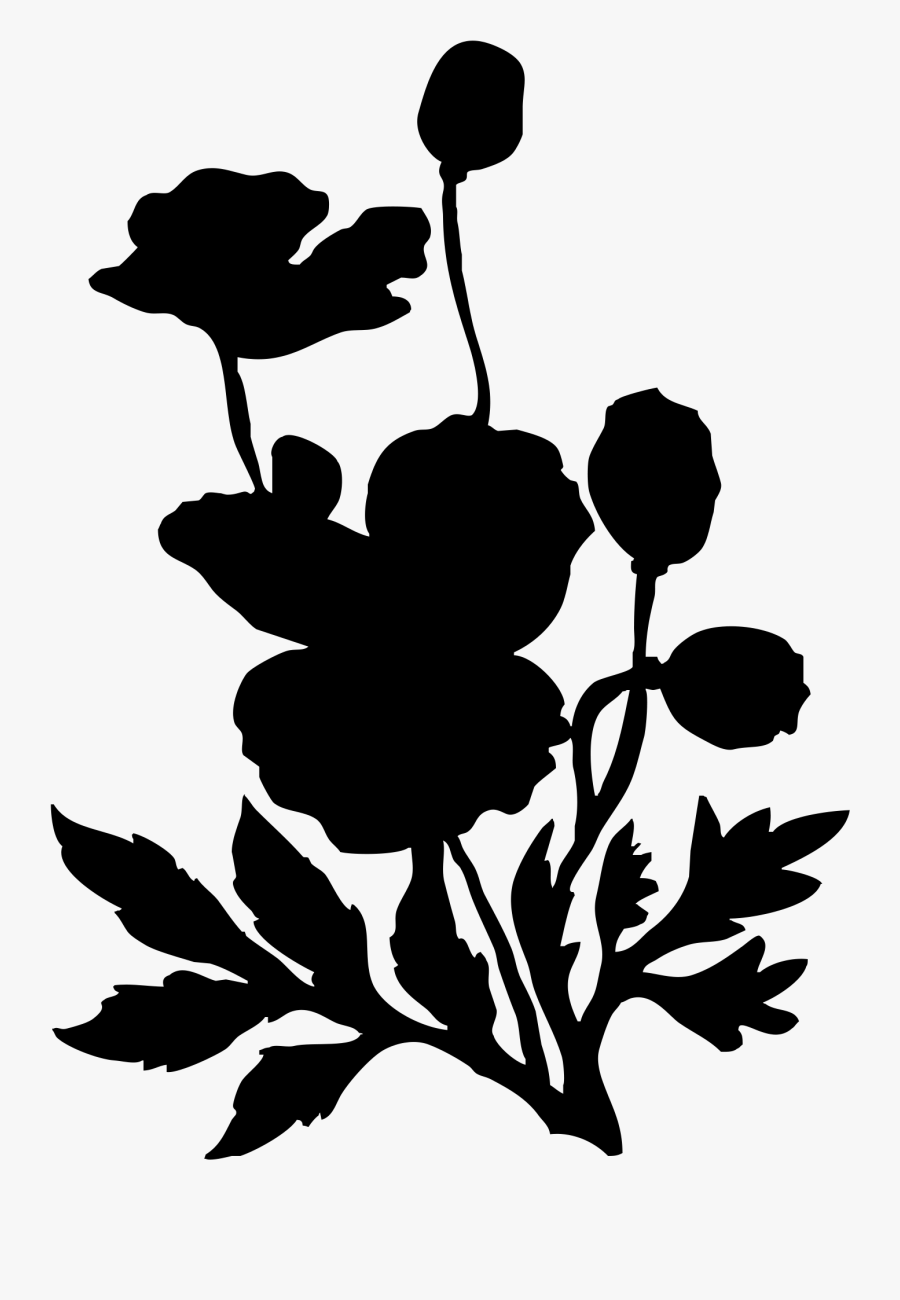 Flower Garden Dahlia Silhouette Floral Design - Трафарет Маки, Transparent Clipart