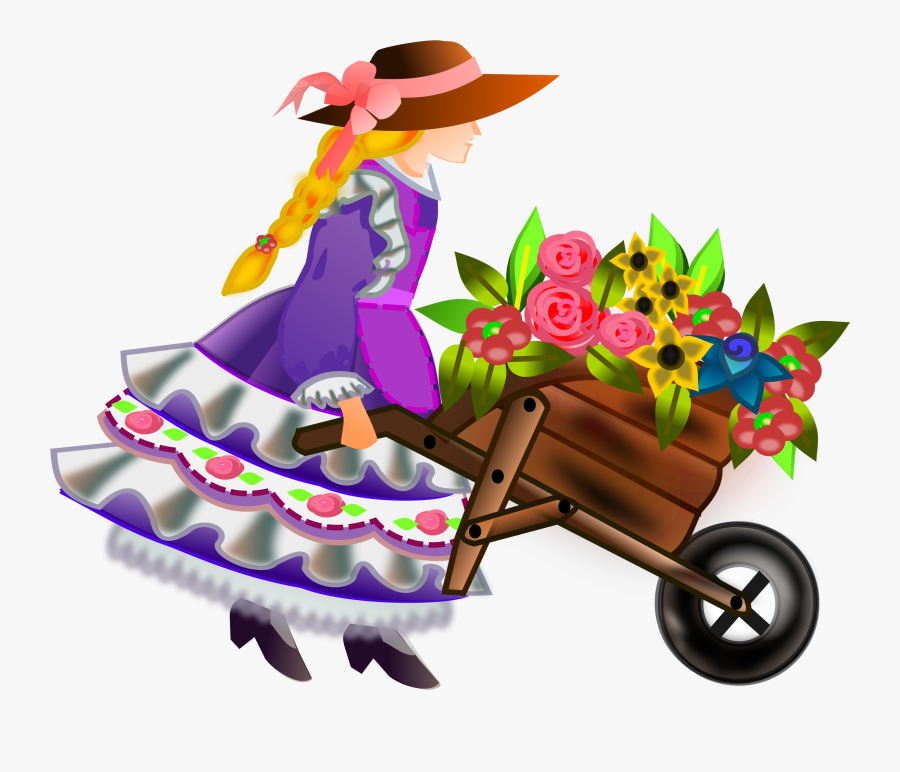 Plant,flower,art - Flower Seller Clipart Png, Transparent Clipart
