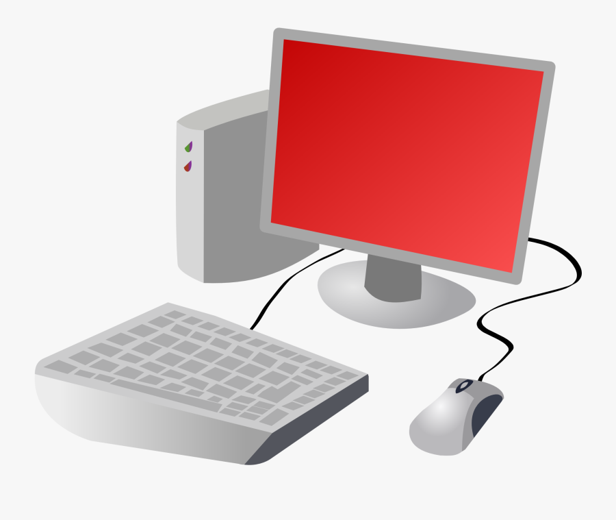 Transparent Red Computer Clipart - Transparent Background Computer Clipart, Transparent Clipart
