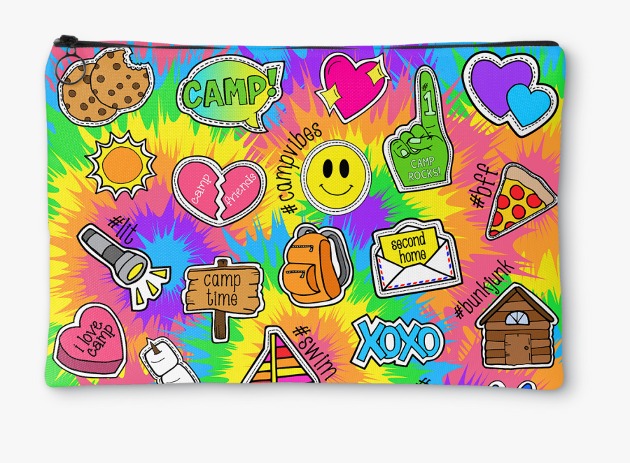 Tie Dye Camp Accessory Pouch, Transparent Clipart