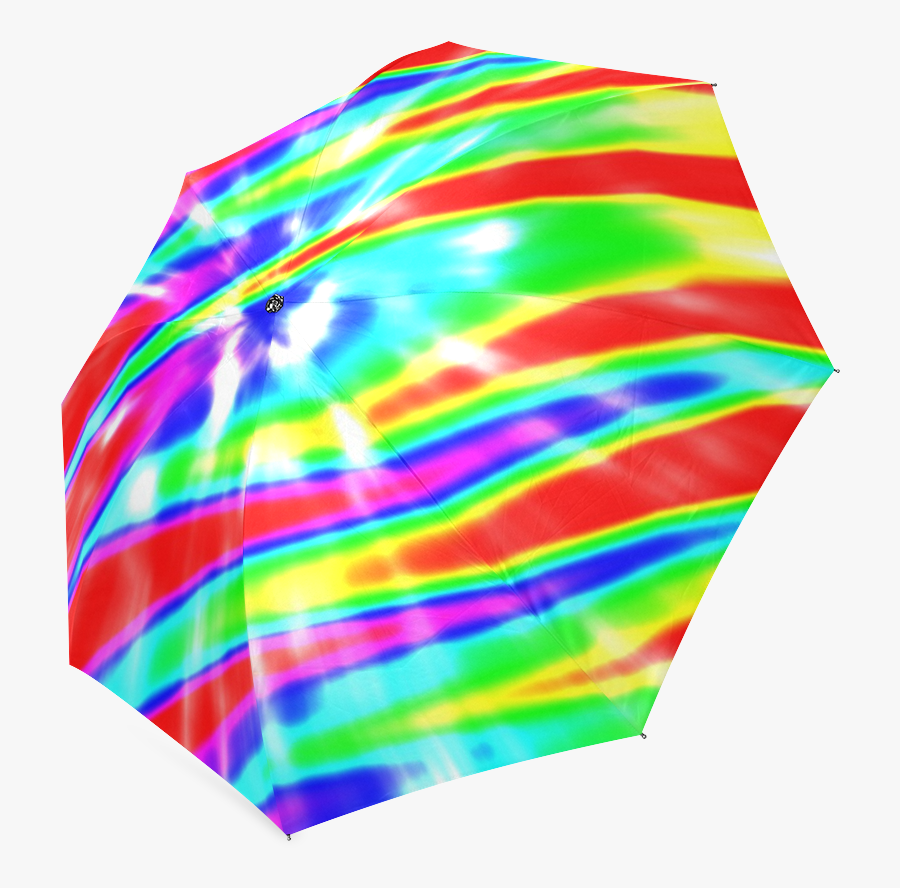 Tie Dye Rainbow 2 Foldable Umbrella - Graphic Design, Transparent Clipart