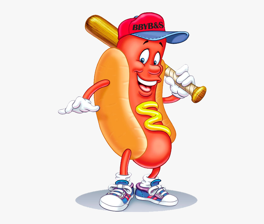 Clipart Baseball Home Run - Hot Dog Playing Baseball, Transparent Clipart