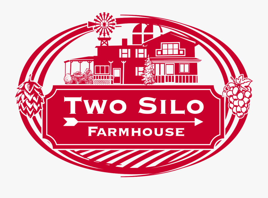 Two Silo Farmhouse - Circle, Transparent Clipart