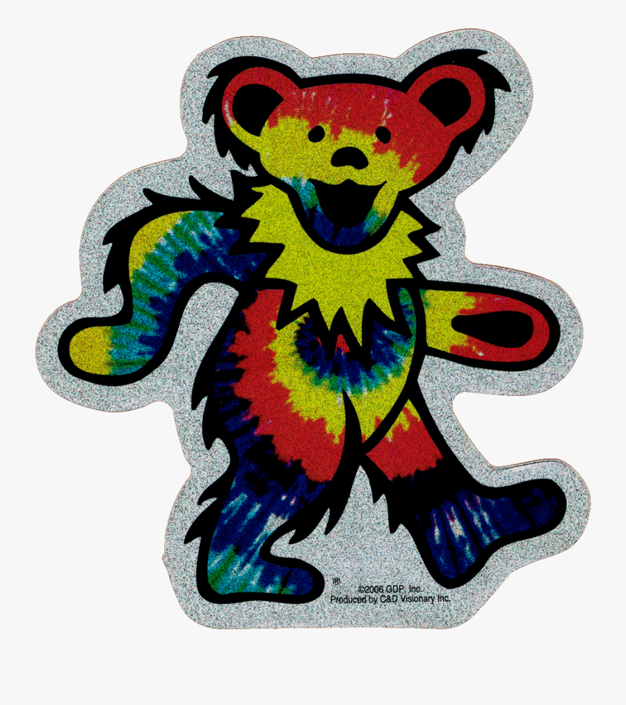 Grateful Dead Tie Dye Glitter Dancing Bear - Tie Dye Grateful Dead Bear, Transparent Clipart