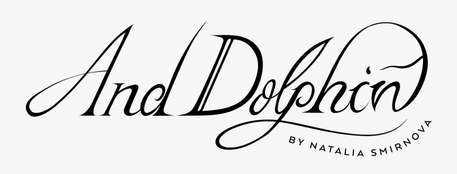 Anddolphin - Calligraphy, Transparent Clipart