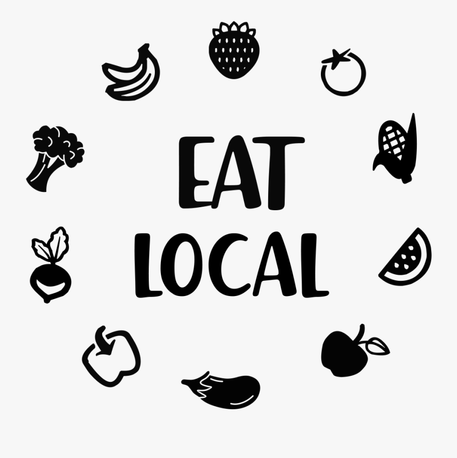 Eat Local Farmhouse Svg File Example Image, Transparent Clipart