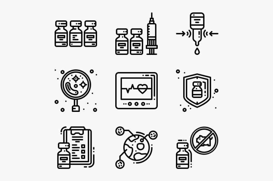 Vaccine - Mobile App Vector Icon, Transparent Clipart