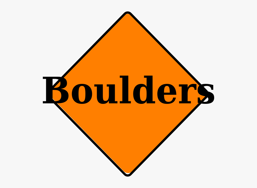 Orange Construction Sign Clip Art At Clker - Traffic Sign, Transparent Clipart