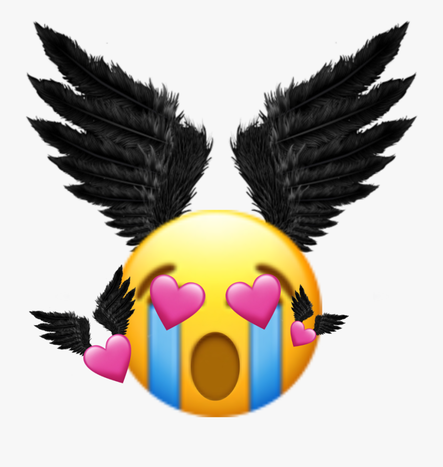Love Cry Heart Cry Emoji Wing Wings Pixle22 Clipart - Wings Pic For Editing, Transparent Clipart
