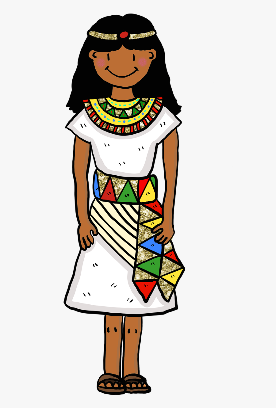 Girl, Ancient Egypt, Ancient Egyptian Girl, Cairo - Cartoon Ancient Egyptian Girls, Transparent Clipart
