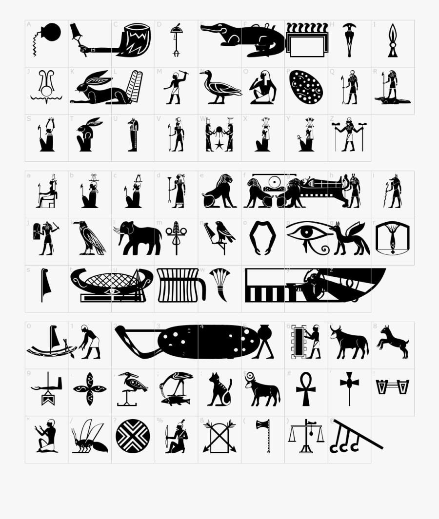 Clip Art Ancient Egypt Font - Egypt, Transparent Clipart