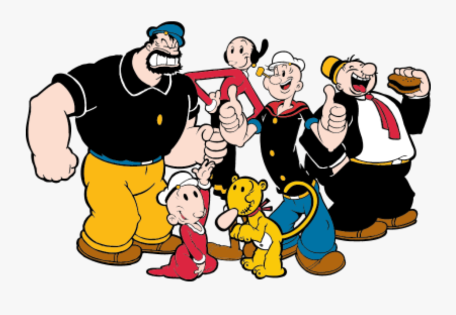 Popeye Characters, Transparent Clipart