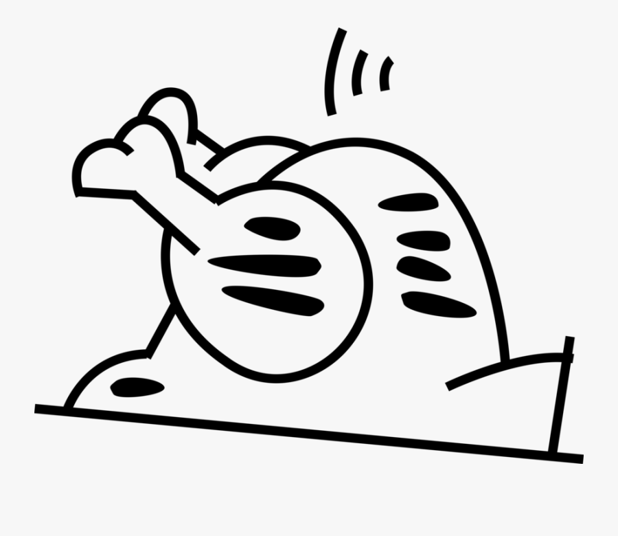 Vector Illustration Of Roast Turkey Traditional Christmas, Transparent Clipart