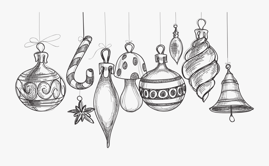 Christmas Card Clipart Black And White, Transparent Clipart