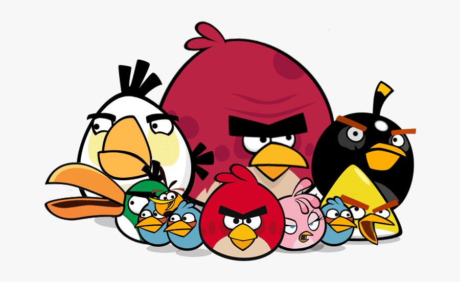 Angry Birds Group Clip Arts - Angry Birds, Transparent Clipart