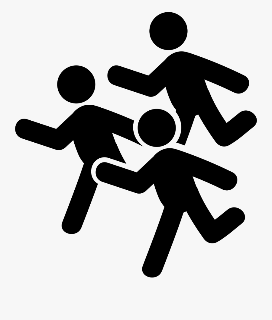 Runner Svg Group - Running People Icon Png, Transparent Clipart