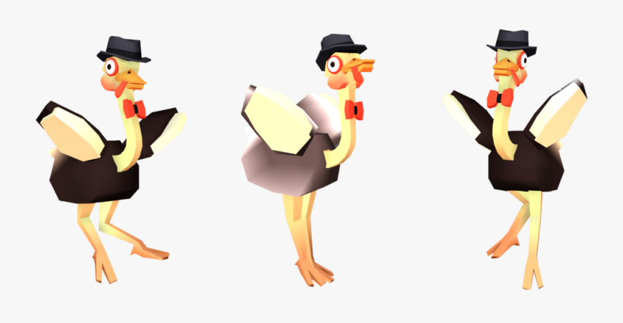 Cartoon Ostrich Dancing, Transparent Clipart