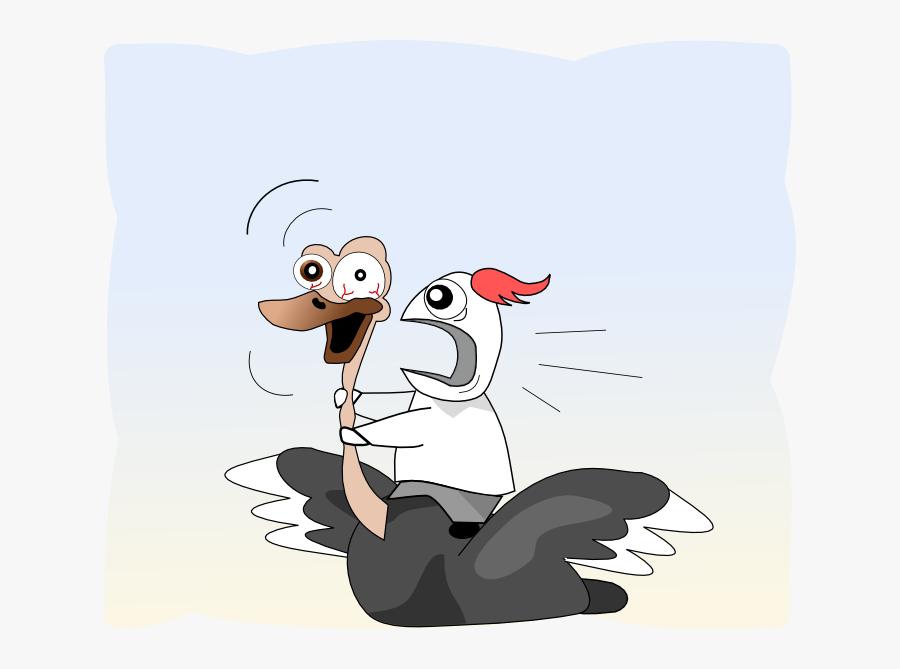 Ostrich Ride - Ostrich Ride Drawing, Transparent Clipart