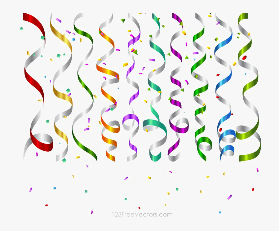Celebration Png Picture - Confetti Birthday Party Background, Transparent Clipart