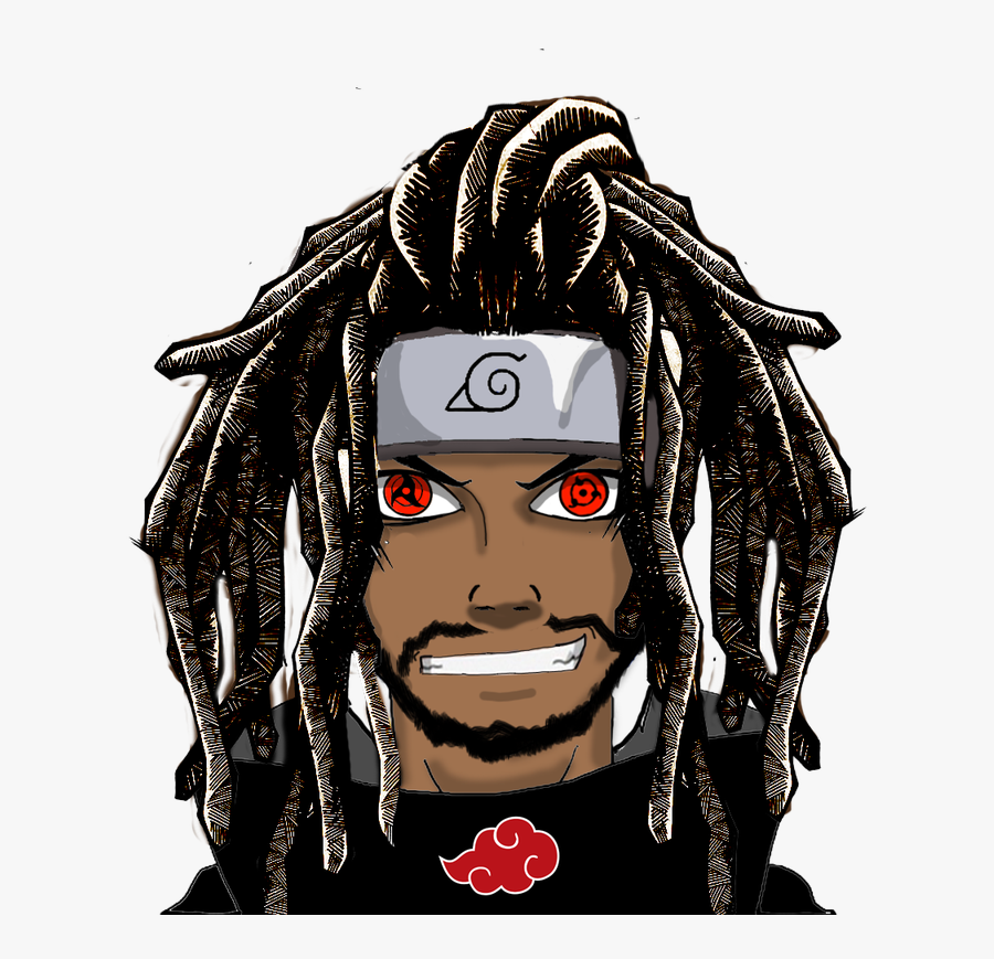 Secret Otaku Life Clip Art Library Stock - Black Anime With Dreads, Transparent Clipart
