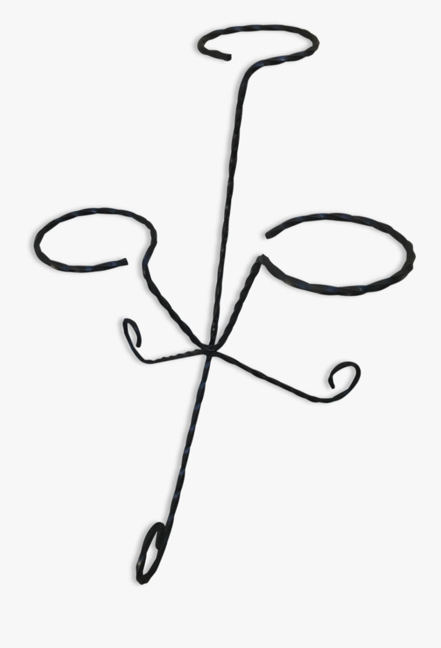 Plant Gate X3 Tripod Wrought Iron Black Metal - Drawing, Transparent Clipart