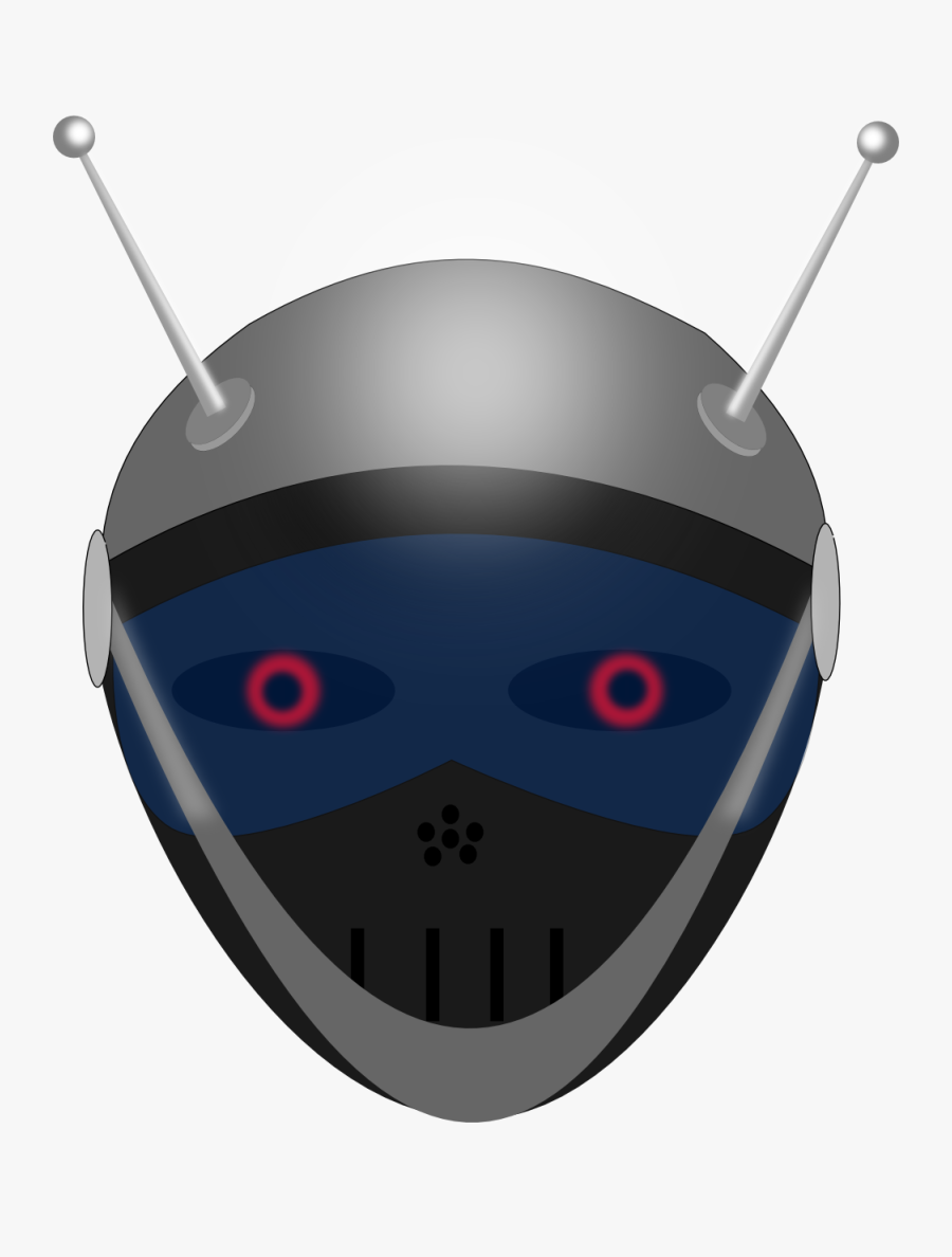 Robot With Aerial On Head, Transparent Clipart