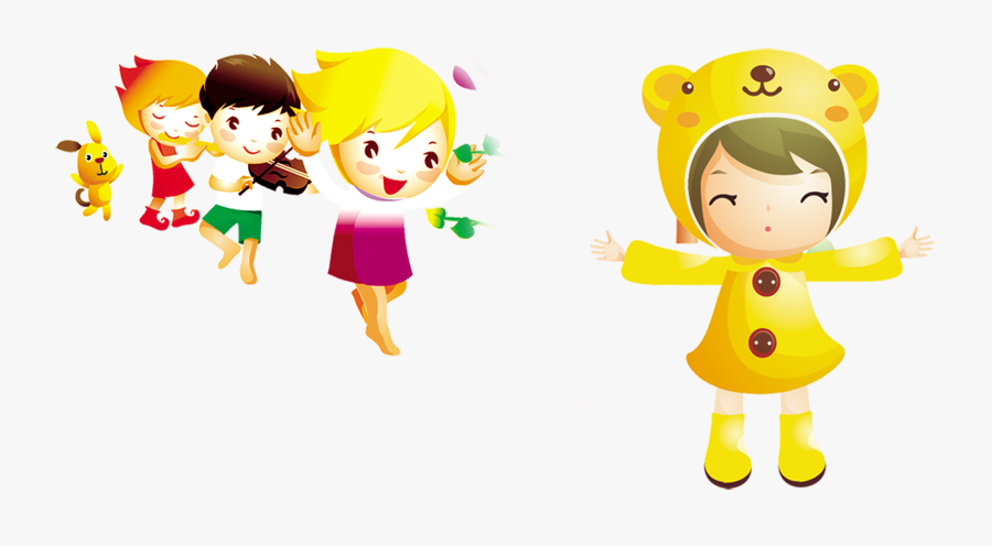 Children Playing Cartoon - Children Hapyy Animation, Transparent Clipart