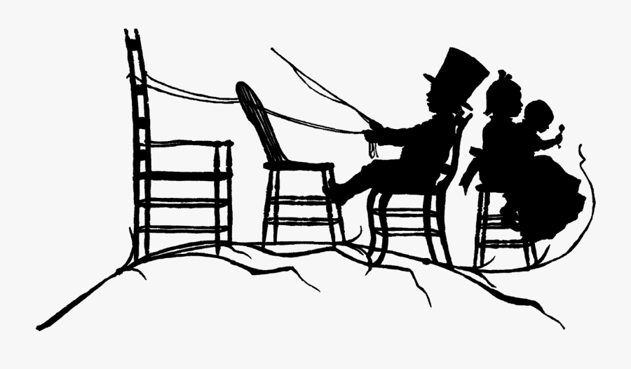 Silhouette Image Children Vintage - Silhouette, Transparent Clipart