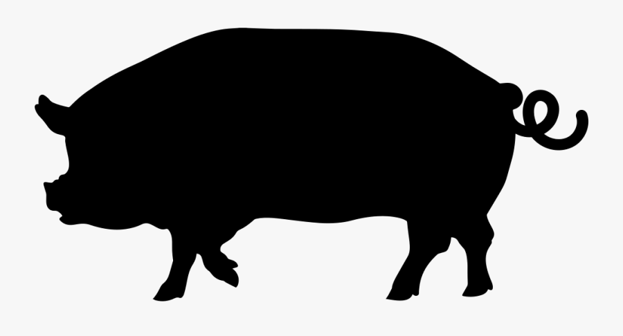 Pig Silhouette Clip Art - Pig Animal Silhouette Transparent , Free ...