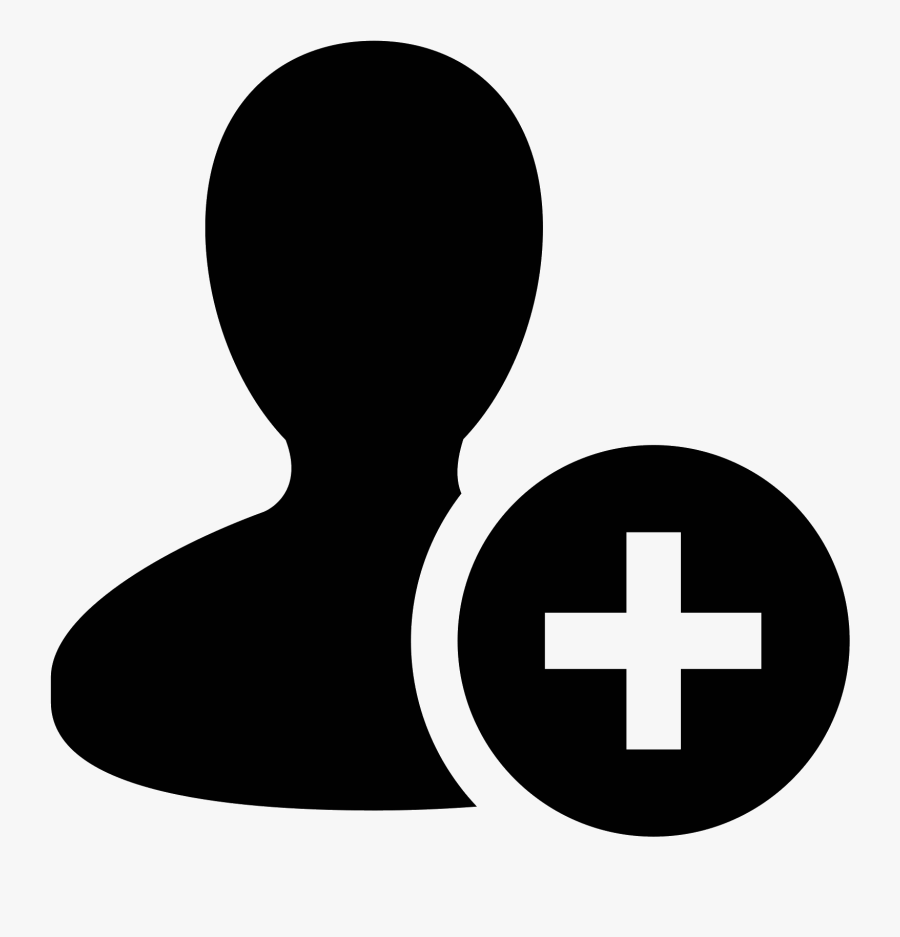 Silhouette Vector Raised Hand On White Royalty Free - Add User Icon, Transparent Clipart