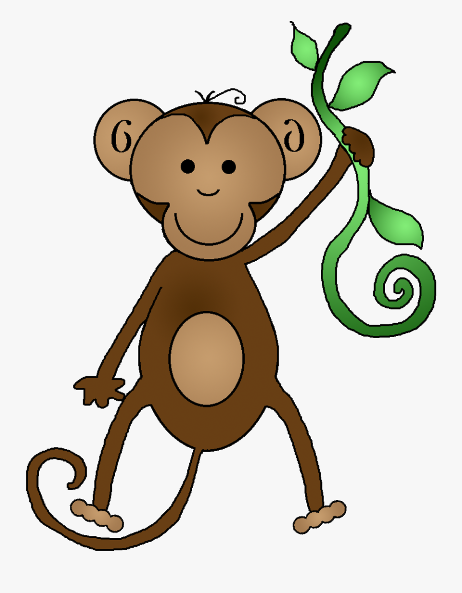 Monkey Black And White Clipart Transparent Png - Monkey Clip Art Free, Transparent Clipart