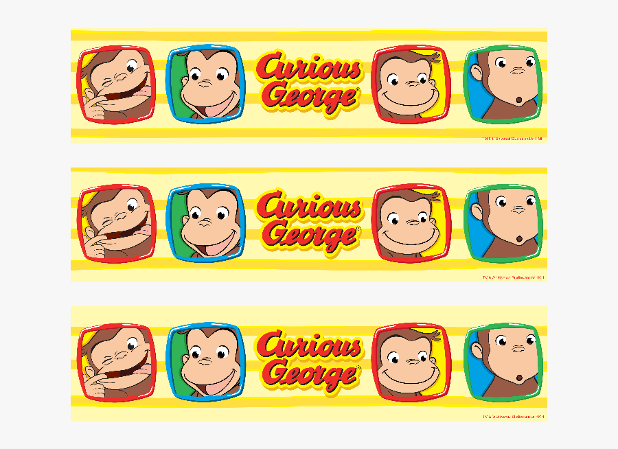Photocake Edible Cake Banding - Curious George, Transparent Clipart