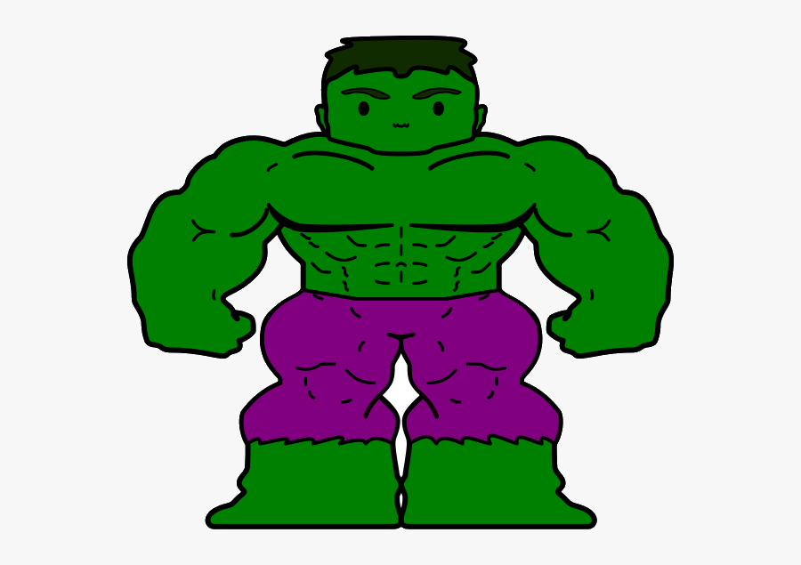 Chibi Clipart Hulk - Drawing, Transparent Clipart