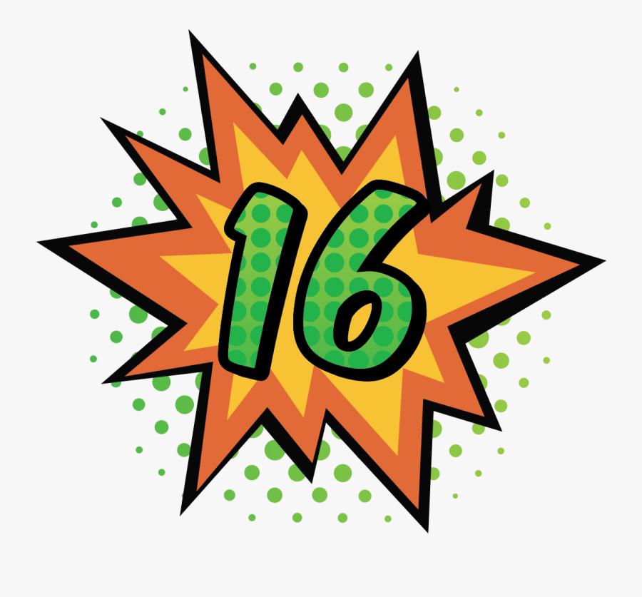 Numero 3 En Comic, Transparent Clipart