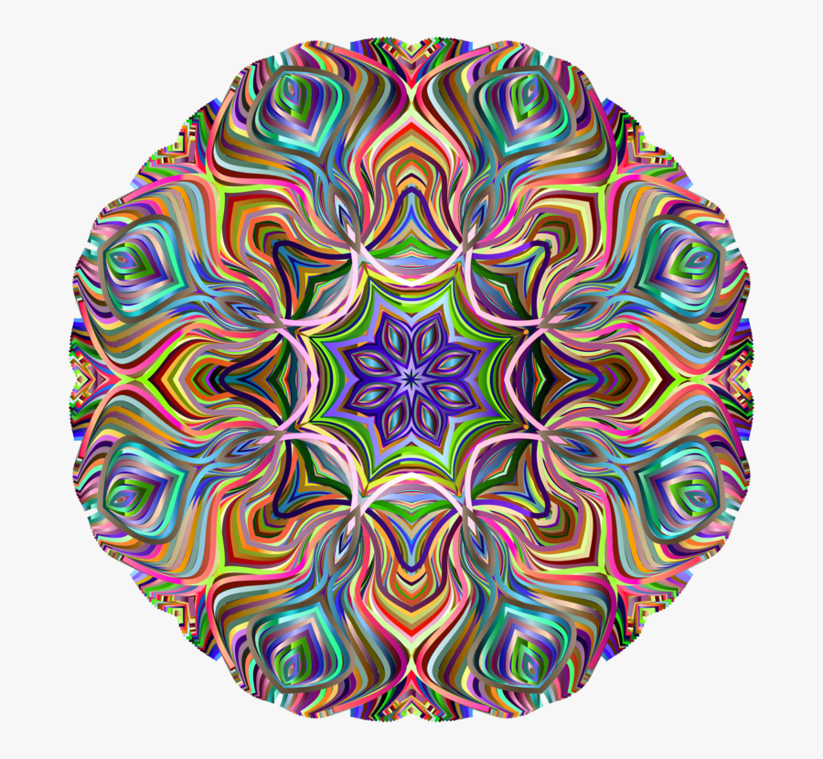 Symmetry,psychedelic Art,circle - Circle, Transparent Clipart
