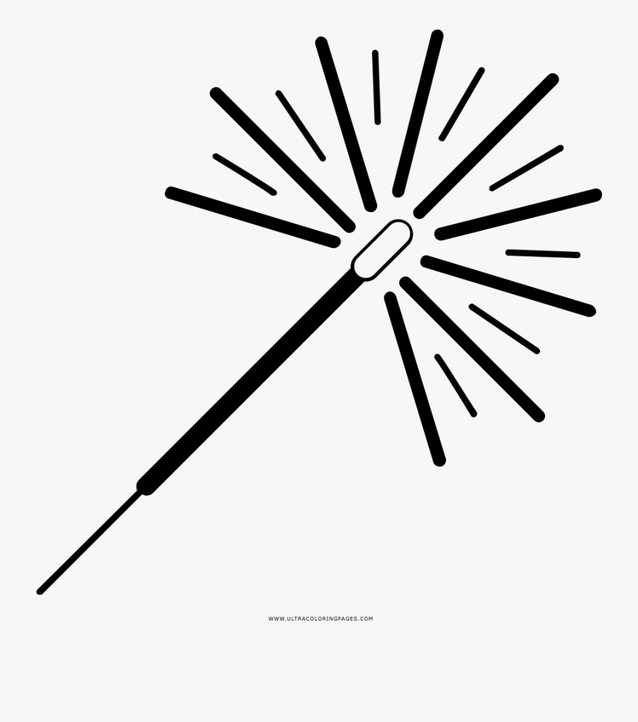 Sparkler Coloring Page - Circle, Transparent Clipart